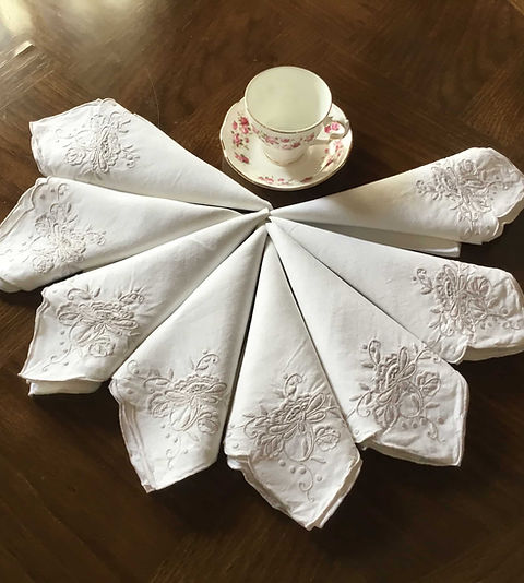 残4/在庫8)フランス アンティーク リネン テーブルナプキン ブラウン