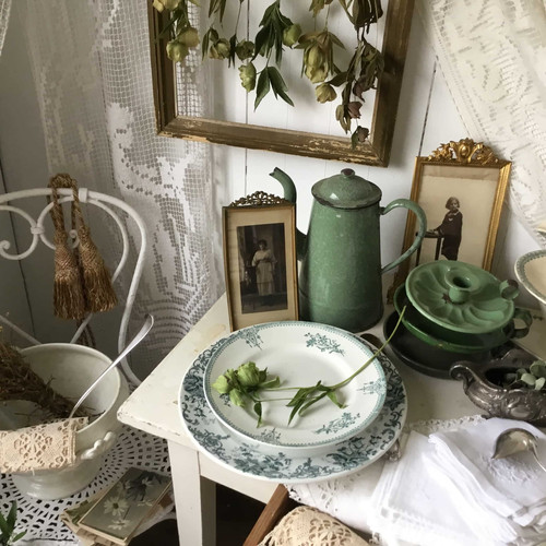 フランス サンタマン アンティーク コンポティエ コンポート プレート