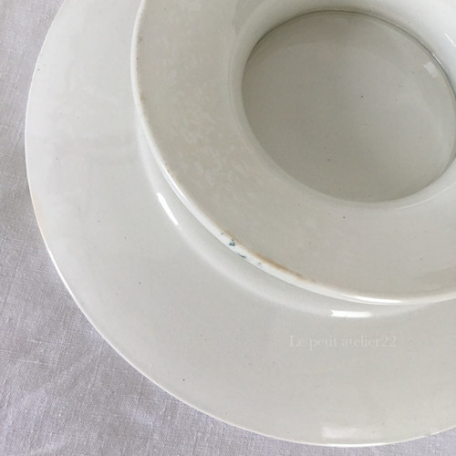 フランス サンタマン アンティーク コンポティエ コンポート プレート フランス サンタマン アンティーク コンポティエ コンポート プレート