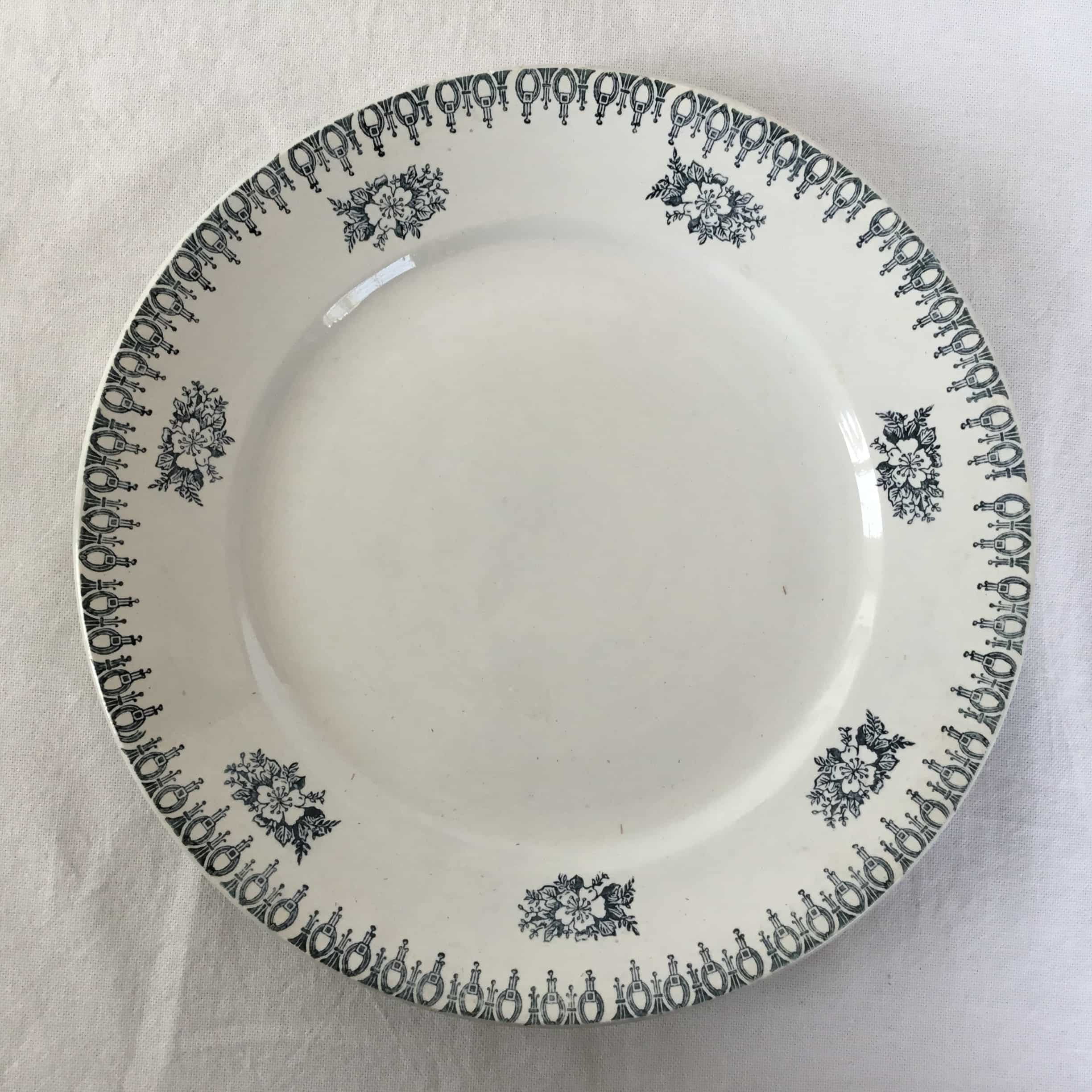 (大皿) フランス サンタマン 小花のプレート  27.5 cm