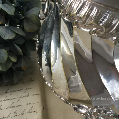 フランス アンティーク シルバープレート シュガーポット 18 cm | Le