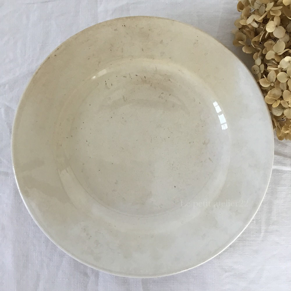 (平皿)フランス クレイユ エ モントロー アンティーク プレート  (1894-1920) 22 cm