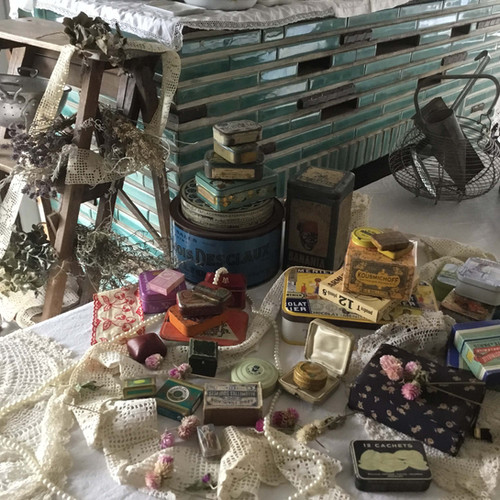 フランス アンティーク BANANIA (RIZ) バナニア ココア飲料 ブリキ缶