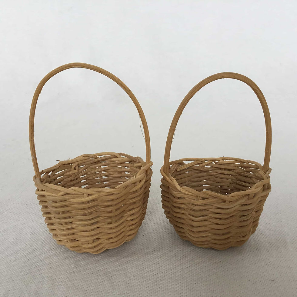 サムネイル： (2個セット)フランス 小さいパニエ バスケット高さ 8 cm
