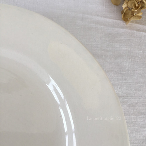 在庫3)(平皿) フランス アンティーク ディゴワン サルグミンヌ 22.5 cm