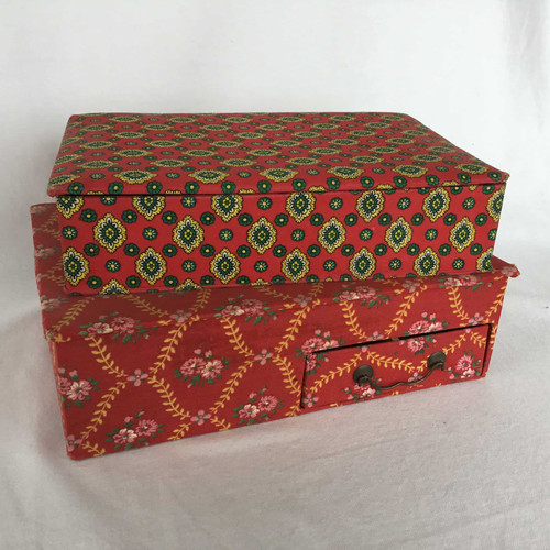 フランス アンティーク メルスリーボックス ソーイングボックス 裁縫箱