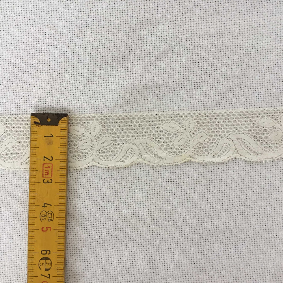 サムネイル： (50cm単位)(残0) フランスアンティークレース Lot1-No35 幅2.5