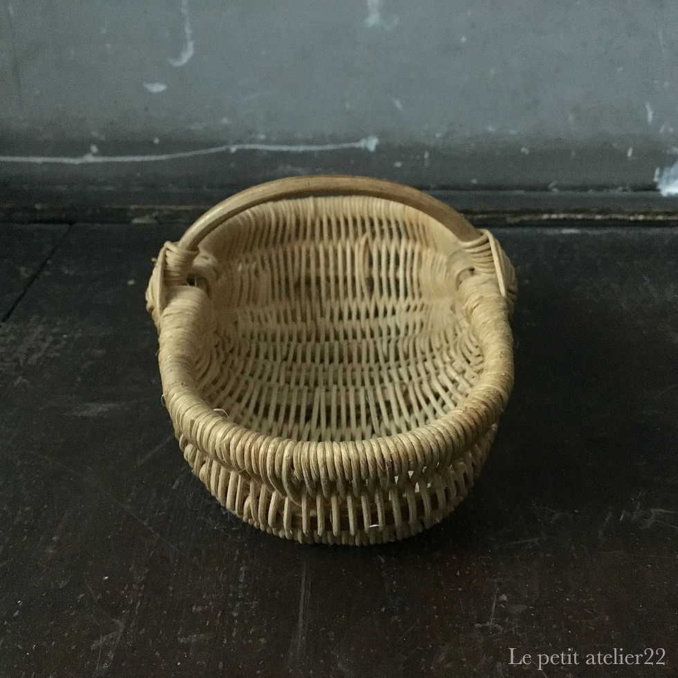サムネイル： フランス アンティーク 小さい パニエ バスケット 14 cm