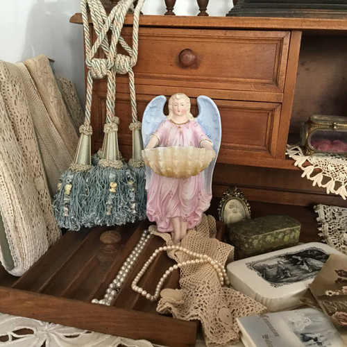 フランス アンティーク ベニチエ ビスク 聖水盤 天使 エンジェル | Le