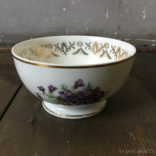 フランスアンティーク スミレの古い油絵 フランスアンティーク スミレ