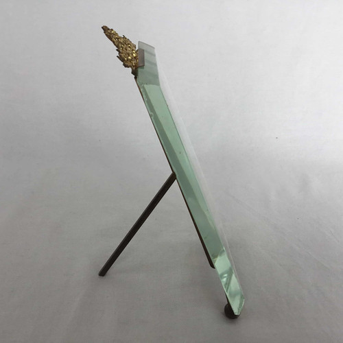 フランス アンティーク ガラスと真鍮 オルモル装飾 フォト