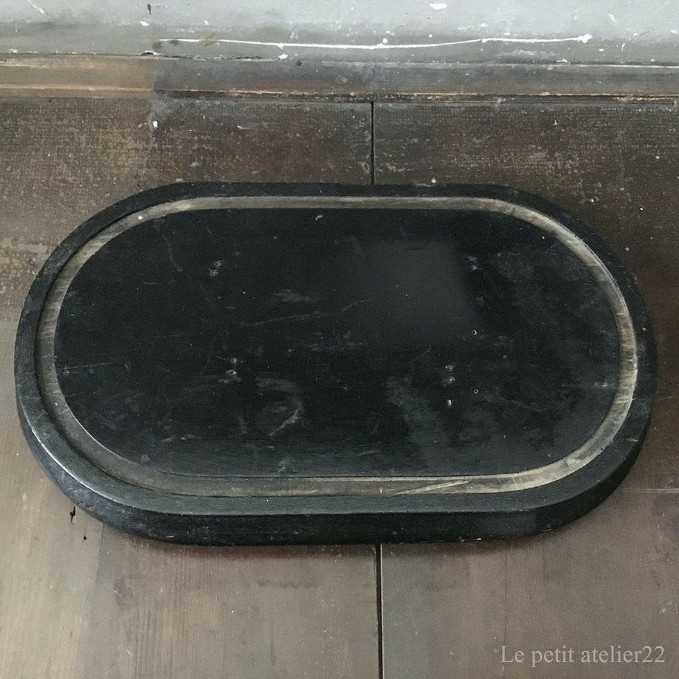 フランス アンティーク グローブドマリエ 台座 木製 黒塗装