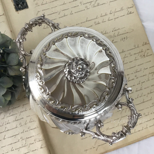 フランス アンティーク シルバープレート シュガーポット 18 cm | Le