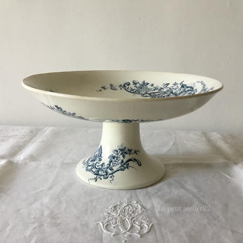 フランス ロンウィ アンティーク コンポート コンポティエ デザート皿 フランス ロンウィ アンティーク コンポート コンポティエ デザート皿