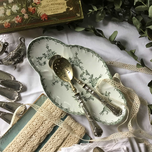 073 フランスアンティーク LONGWY ロンウィ ラヴィエ パリ 蚤の市 フランスアンティーク Longwy ロンウィー ラヴィエ A （フランス