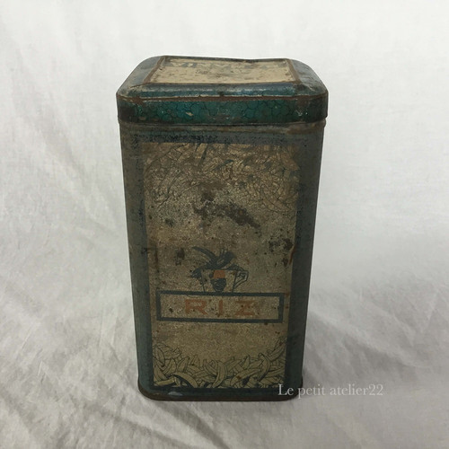 フランス アンティーク BANANIA (RIZ) バナニア ココア飲料 ブリキ缶