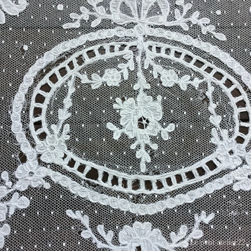 2枚セット)フランス アンティーク レース カフェ カーテン コーネリー