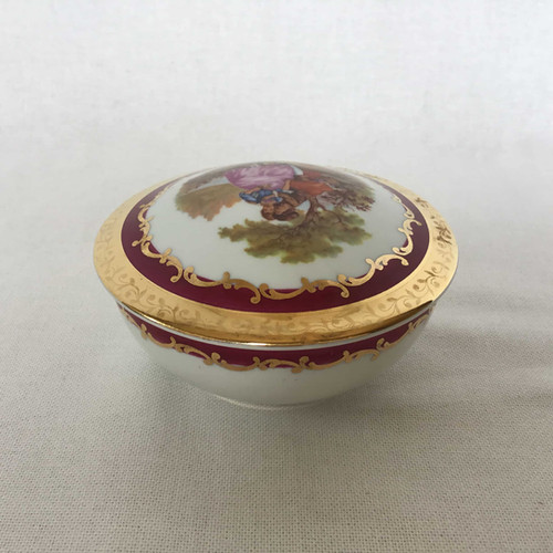 アンティーク リモージュ 小物入れ キャンディBOX PORCELAINE de