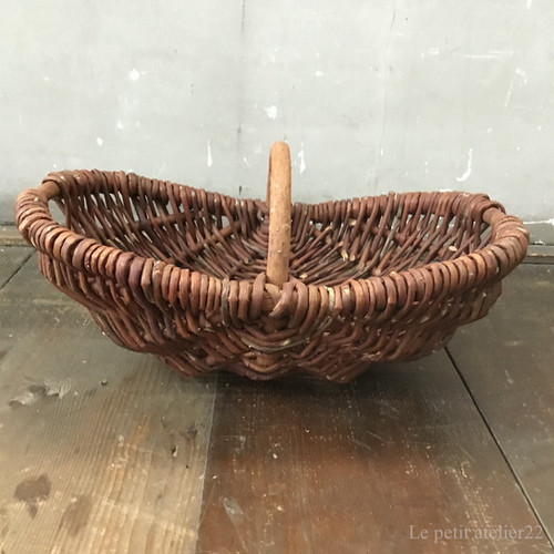 フランスアンティークバスケットパニエ フランス アンティーク パニエ バスケット 22.5 cm | Le petit