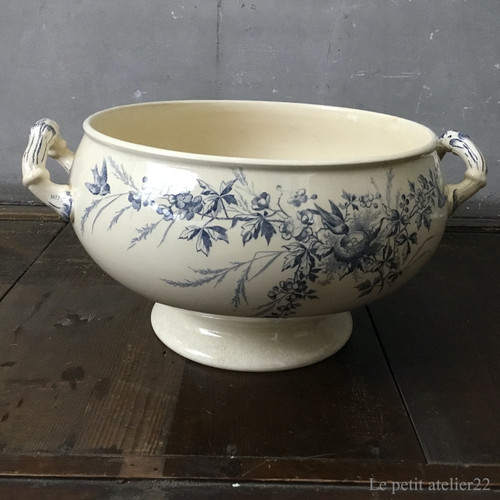 特大)フランス クレイユエモントロー LINOTTE アンティーク スー