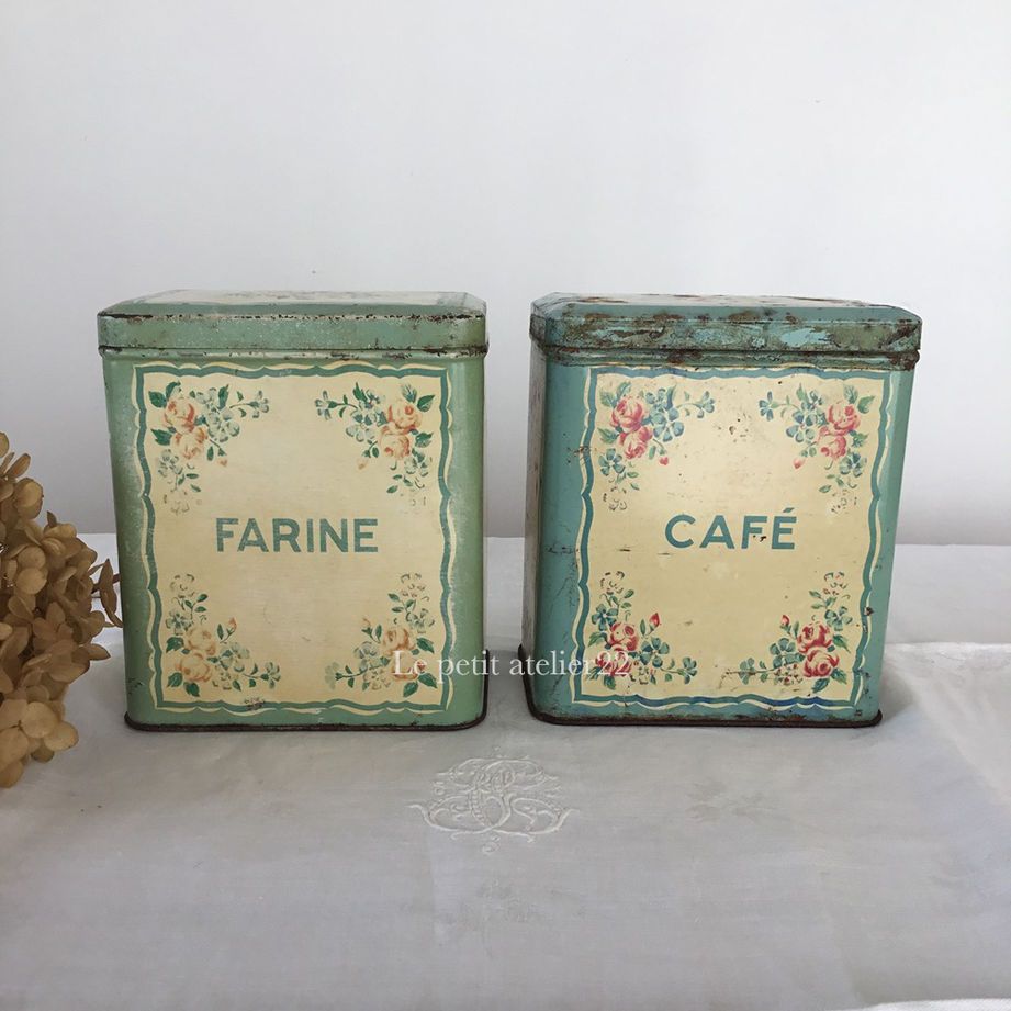フランス ショコラムニエ CAFE キャニスター ティン缶 | Le petit