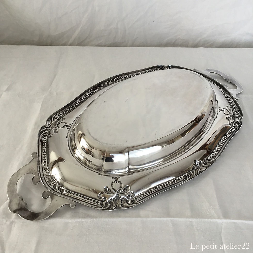 フランスアンティーク　ロカイユ　シルバープレート　トレー　アールヌーヴォー フランスアンティーク ロカイユ シルバープレート トレー アール