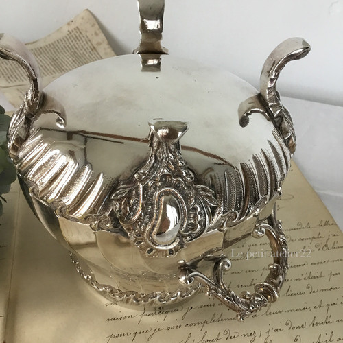 フランス アンティーク シルバープレート シュガーポット 18 cm | Le