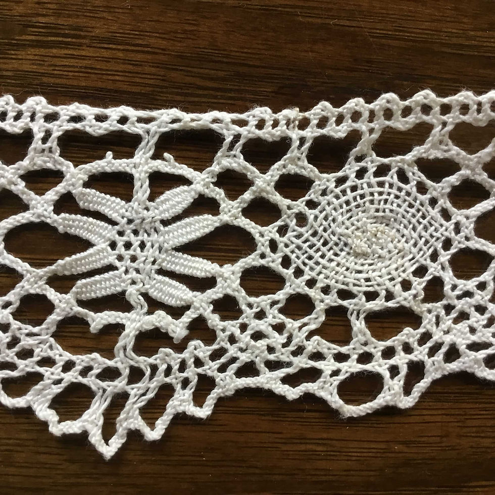 サムネイル： フランス アンティークレース1m以上 No17 (幅7.5 x 1m32cm)