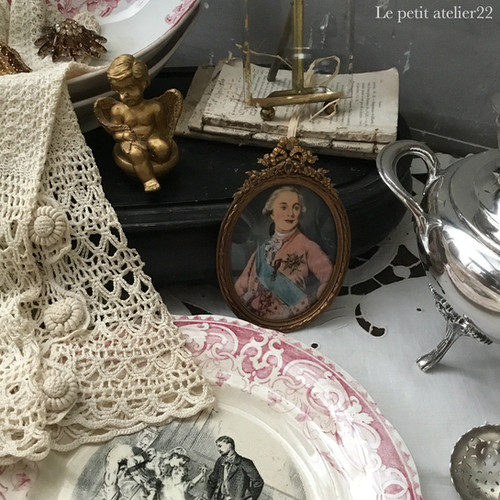 さゆり さま】 フランスアンティーク 真鍮製フォトフレーム・アール