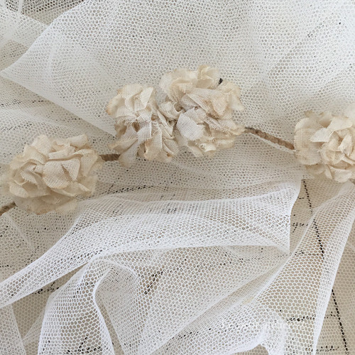 ˚✧₊⁎ フランスアンティーク 布花冠 ⁎⁺˳✧༚ フランスアンティークレース フランス アンティーク コミュニオン クラウン 花冠 布花 | Le petit