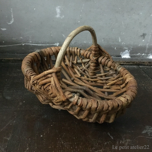 フランスアンティーク　パニエ　バスケット　ブロカント　天然生活　蚤の市 フランスアンティークパニエバスケットブロカント天然生活蚤の市