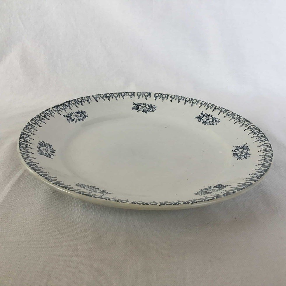 サムネイル： (大皿) フランス サンタマン 小花のプレート  27.5 cm