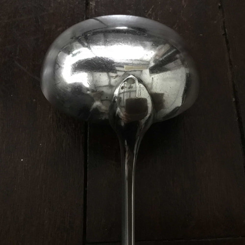 アンティーク レードル フランス アンティーク シルバープレート スープレードル おたま 31 cm