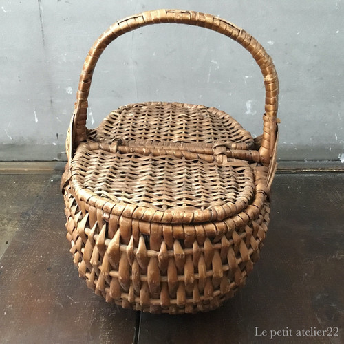 フランス アンティーク ピクニック パニエ バスケット 22 cm | Le