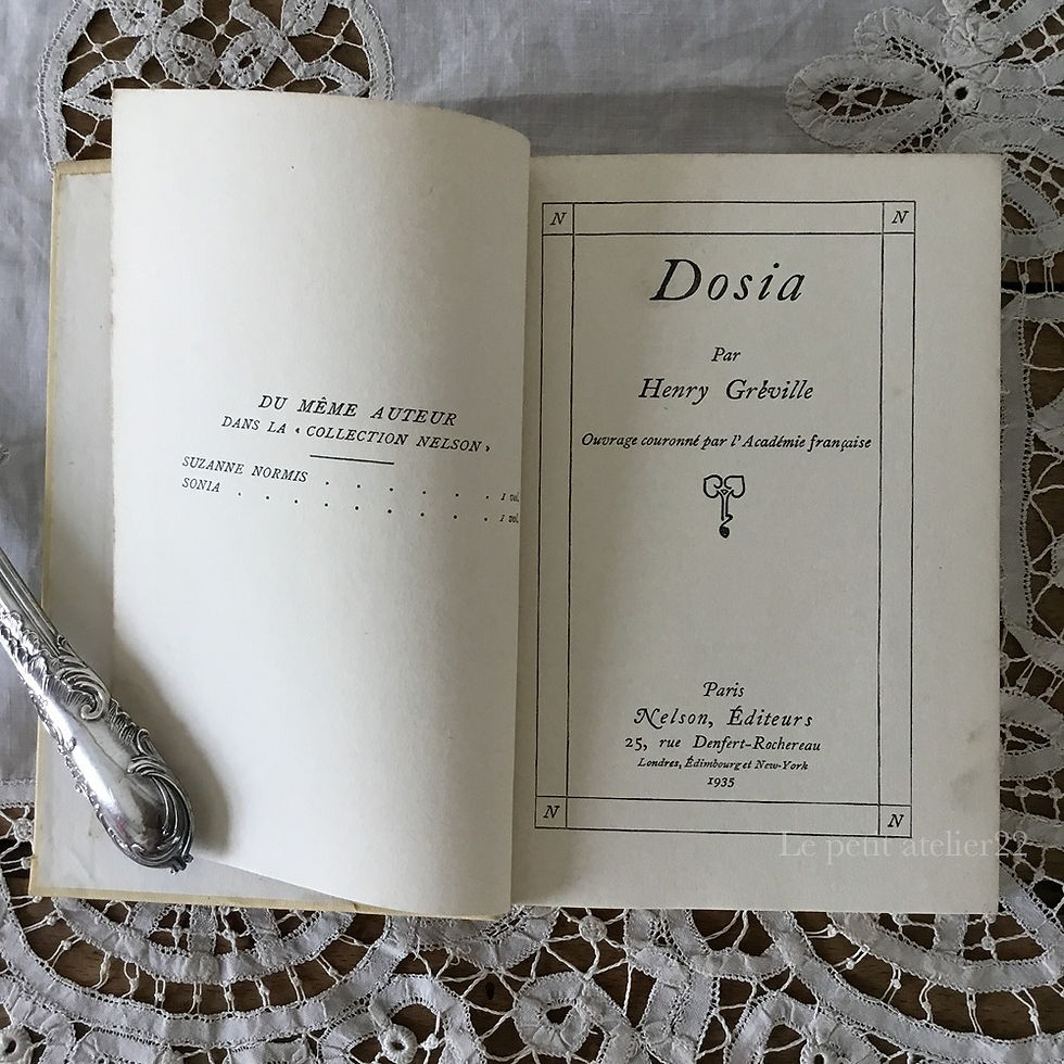 サムネイル： フランス アンティーク本 古書 Dosia, HENRY GRÉVILLE 16 cm