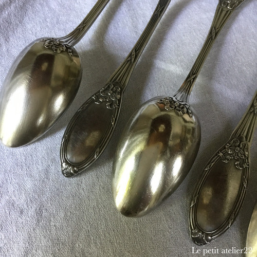 箱付12本)(S)フランス Boulenger アンティーク シルバープレート