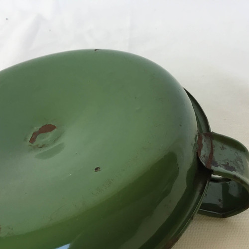 イギリス アンティーク ホーロー キャンドルホルダー グリーン | Le