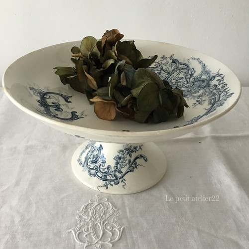 フランス ロンウィ アンティーク コンポート コンポティエ デザート皿