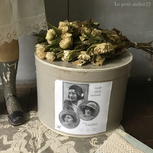 フランス Franck & fils アンティーク ハットボックス ハットケース