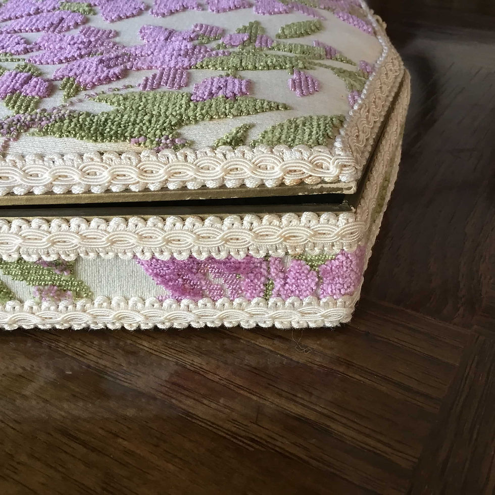 フランス アンティーク カルトナージュ メルスリーボックス ソーイング