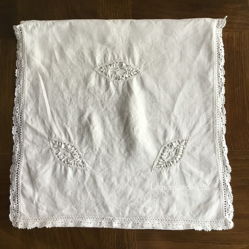 フランス アンティーク リネン パジャマ/ランジェリーケース 布ポーチ