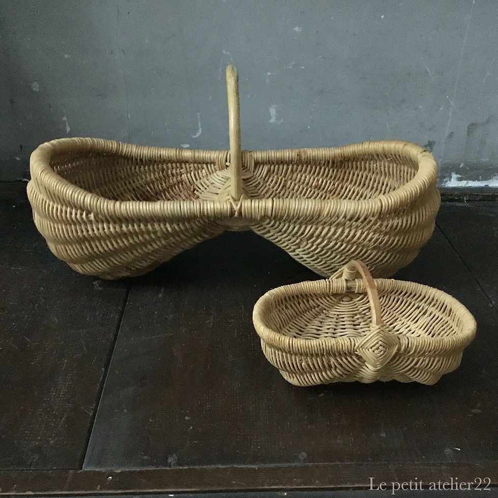 サムネイル： フランス アンティーク 小さい パニエ バスケット 14 cm