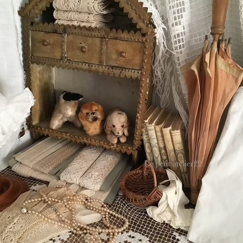 フランス アンティーク ぬいぐるみ フォックステリア 15 cm | Le petit