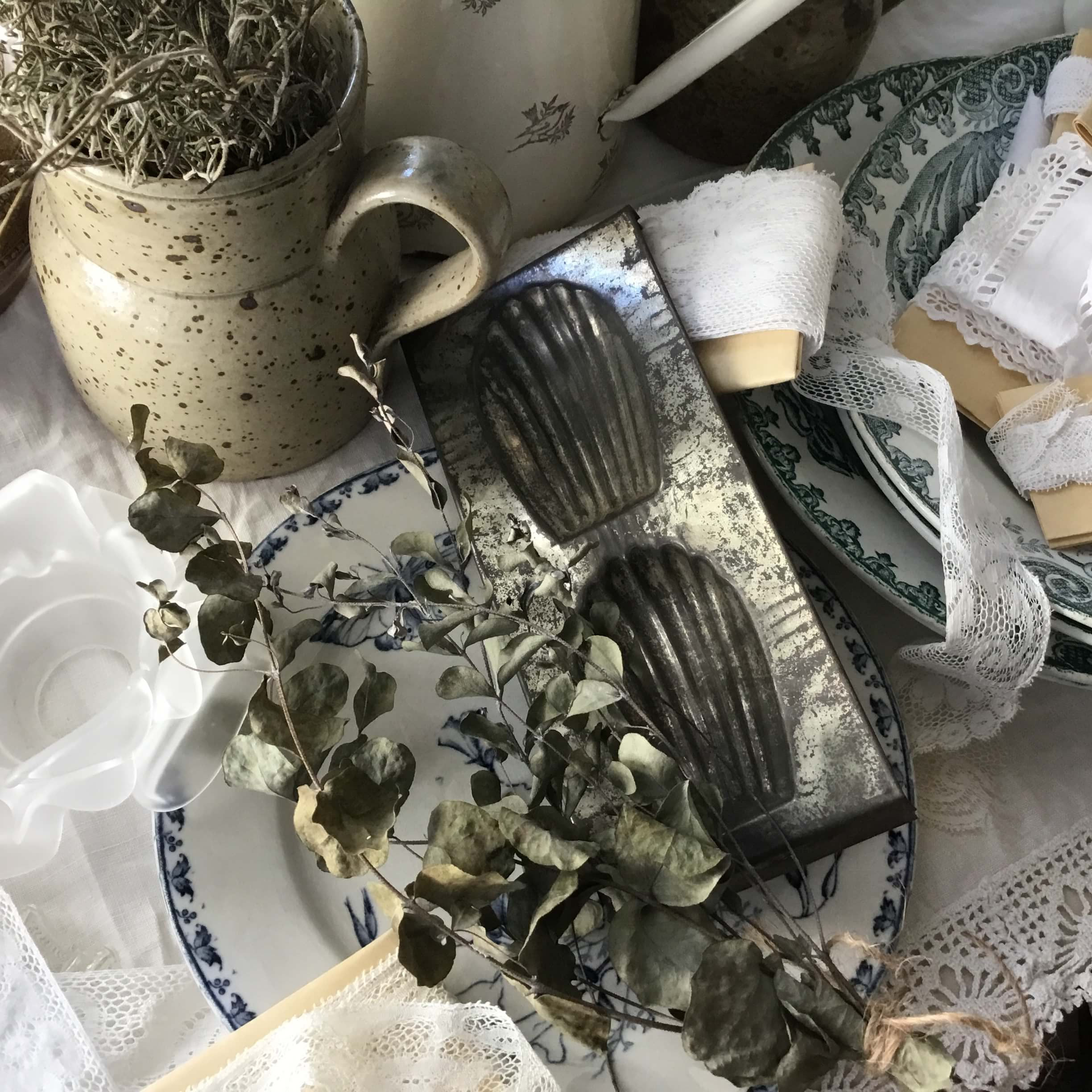 フランス アンティーク マドレーヌモールド ２個用 シェル型 マドレーヌ型