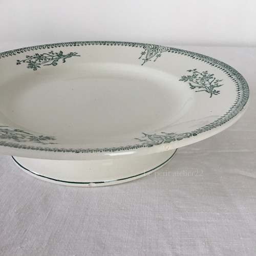 フランス サンタマン アンティーク コンポティエ コンポート プレート フランス サンタマン 4003 アンティークコンポート コンポティエ