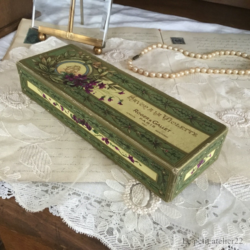 フランス ロジェ・ガレ アンティーク ソープボックス 石鹸箱