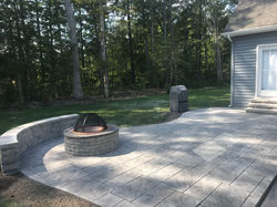 Stamped concrete patio
