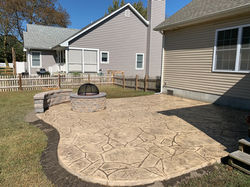 Stamped concrete patio