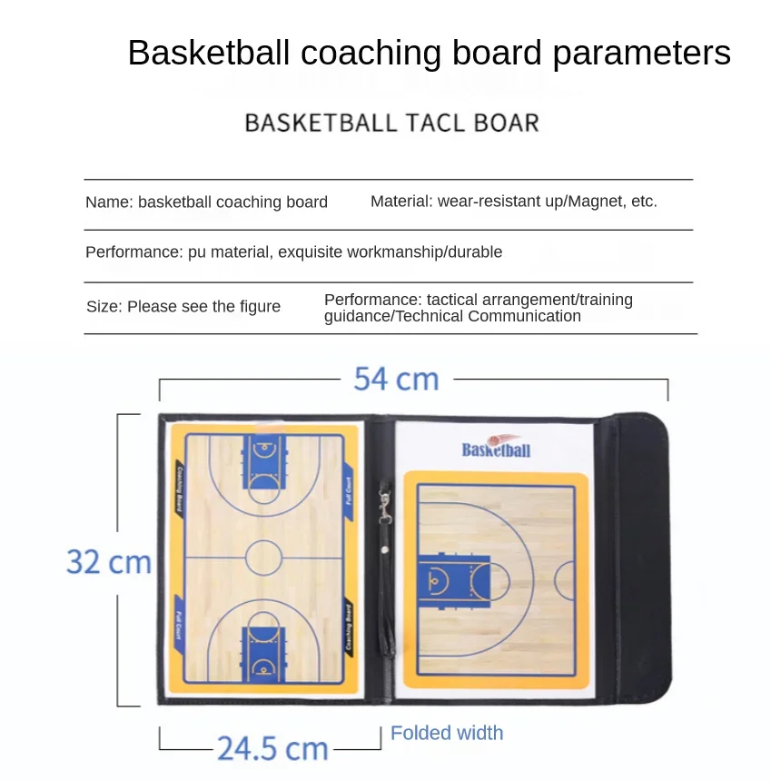 Thumbnail: Folding Tactical Basketball Coach Board Magnetic Basketball Tactical Board Porta