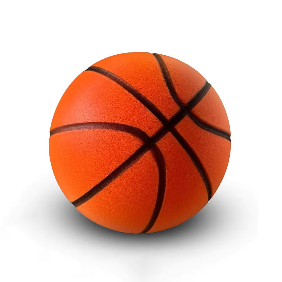 Thumbnail: Silent Basketball Size7(29.5") Size5(27.5'') Dribbling Indoor Grooved Airless Fo